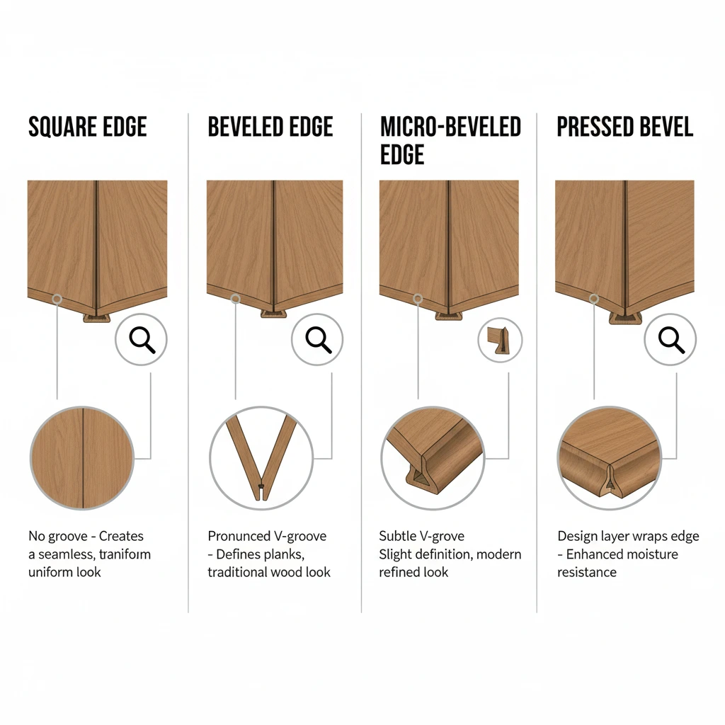 Diffrent Edges type of laminate flooring